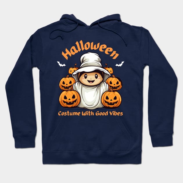 Halloween Costume Good Vibes Hoodie by Teesquares